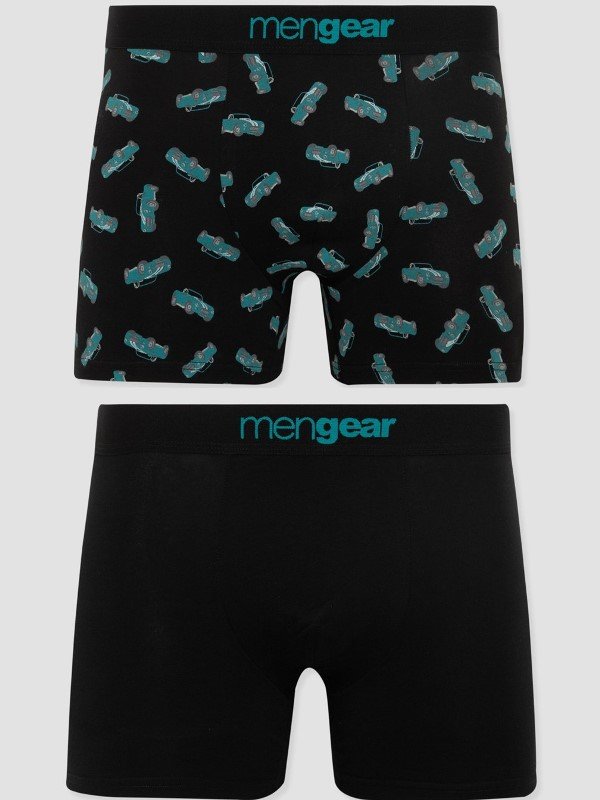 Boxer Μινέρβα Mengear 2 τεμ. BLACK-BLACK TYRQ. A/O