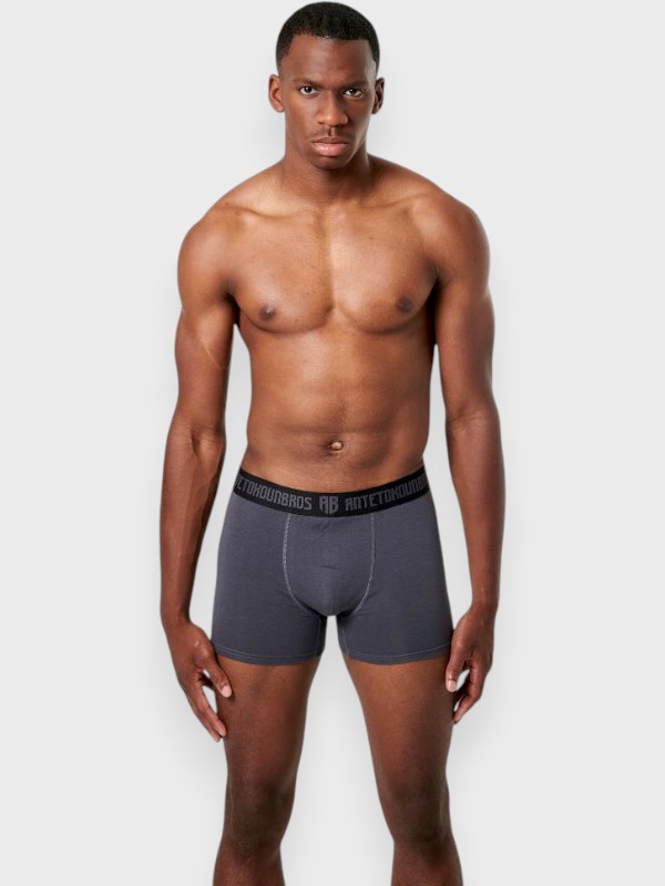 Boxer Antetokounbros 2 τεμ. Ανθρακί/Μαύρο - Image 4