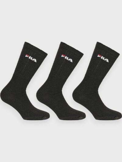 Αθλητικές Κάλτσες Πετσετέ Fila 3 ζεύγη  Μαύρο