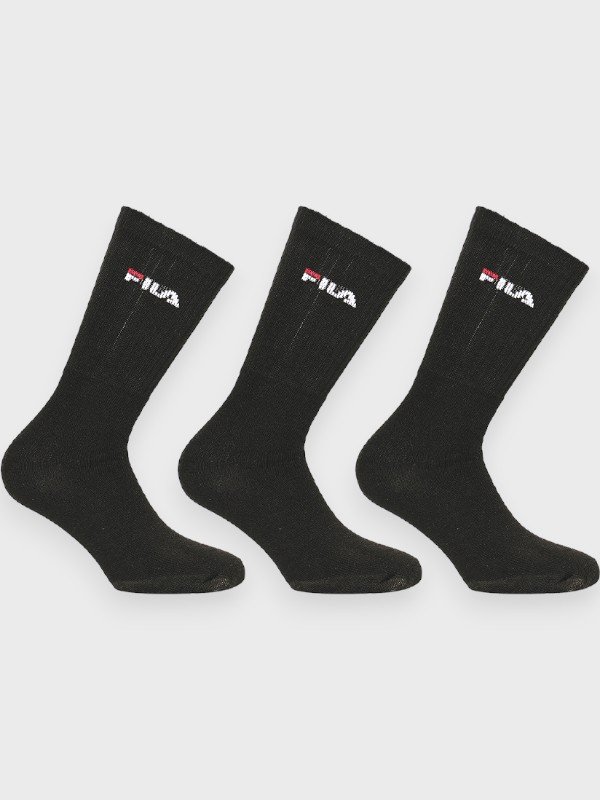 Αθλητικές Κάλτσες Πετσετέ Fila 3 ζεύγη Μαύρο