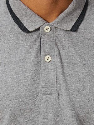Μπλούζα Βαμβακερή Polo Projekt Produkt  Γκρι Μελανζέ - Image 3