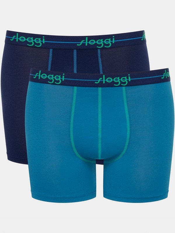 Boxer Sloggi Short 2 τεμ. Μπλε/Γαλάζιο