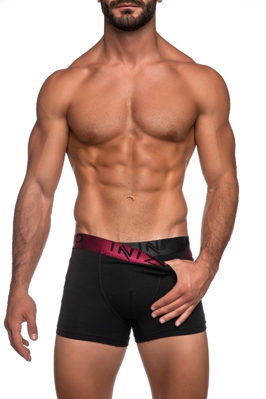 Ανδρικά Boxer Inizio 2 τεμ. Mαύρο/Mαύρο(Μπορντώ)