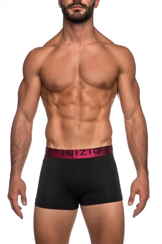 Ανδρικά Boxer Inizio 2 τεμ. Mαύρο/Mαύρο(Μπορντώ) - Image 3