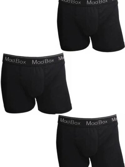 Boxer Mad Box πακέτο 3 τεμ.  Μαύρο