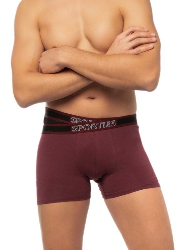 Boxer Μινέρβα 2 τεμ. Μαύρο/Wine