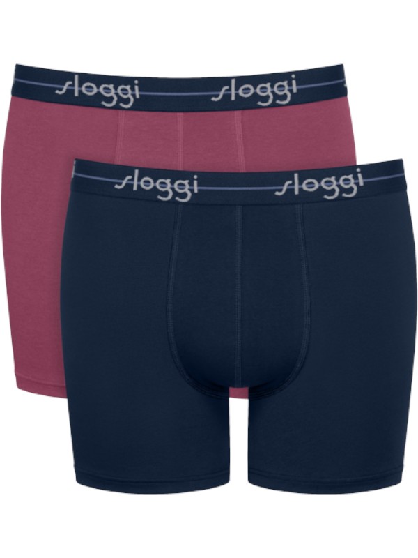 Boxer Sloggi Short 2 τεμ. Μπλε σκούρο/Κεραμιδί