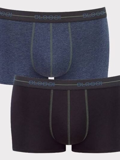 Boxer Sloggi Hipster 2 τεμ. Τζιν/Ανθρακί