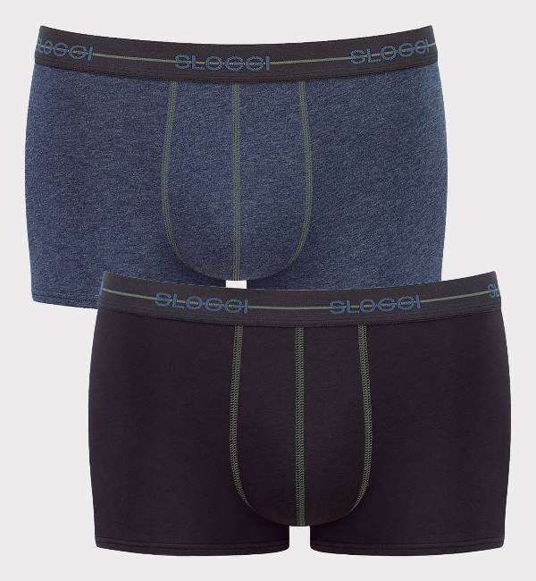 Boxer Sloggi Hipster 2 τεμ. Τζιν/Ανθρακί