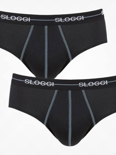 Slip Sloggi Midi 2 τεμ.  Μαύρο
