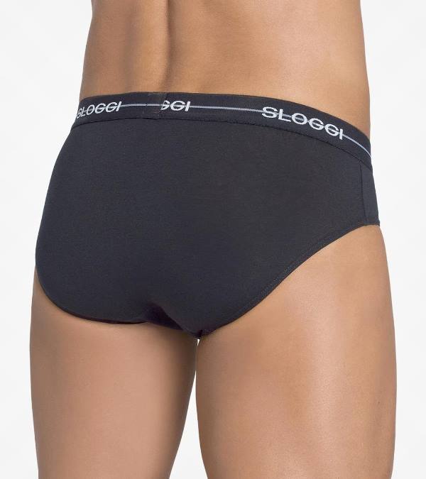 Slip Sloggi Midi 2 τεμ. Μαύρο - Image 2