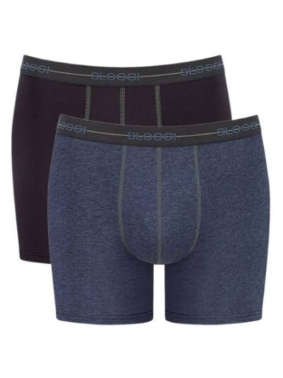 Boxer Sloggi Short 2 τεμ. Ραφ/Ανθρακί