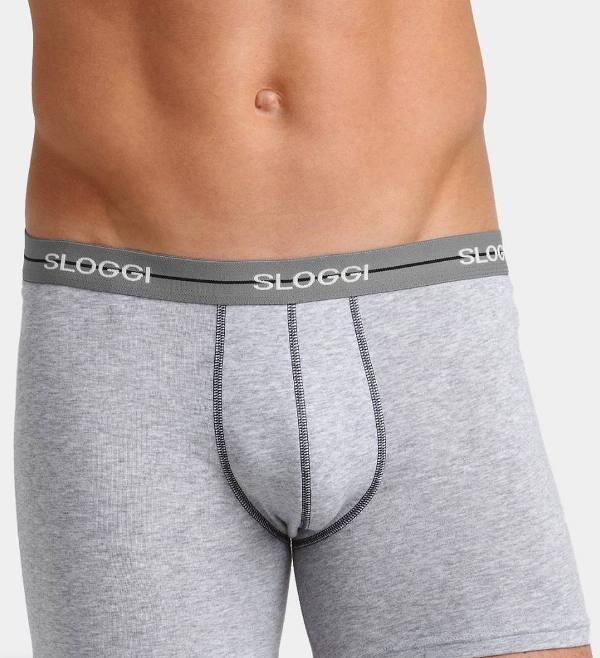 Boxer Sloggi Short 2 τεμ. Μαύρο/γκρι - Image 4