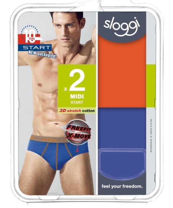 Slip Sloggi Midi 2 τεμ. Ρουά/Πορτοκαλί - Image 4