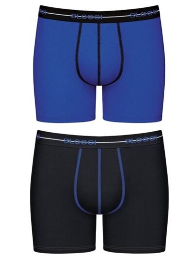 Boxer Sloggi Short 2 τεμ. Μαύρο/Ρουά