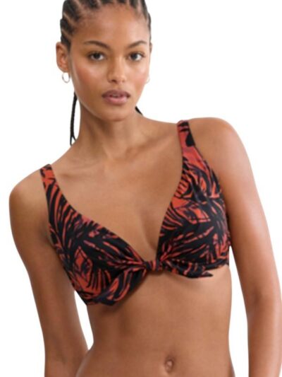 Μαγιό Top Triumph Palm (M004)  Μαύρο κόκκινο tropical