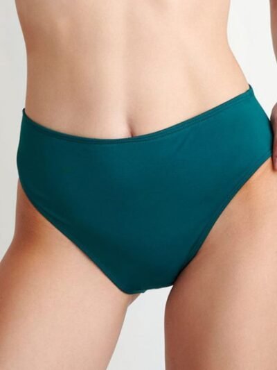 Μαγιό Bikini Ελαφρώς Ψηλόμεσο  Blu4u  FASHION SOLIDS’   Σκούρο πετρόλ