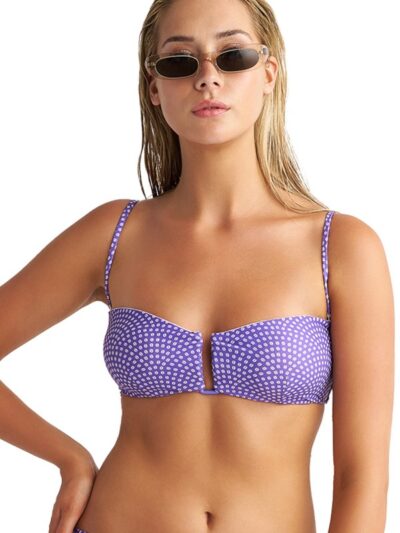 Μαγιό Strapless Top Blu4ut Μωβ πουά