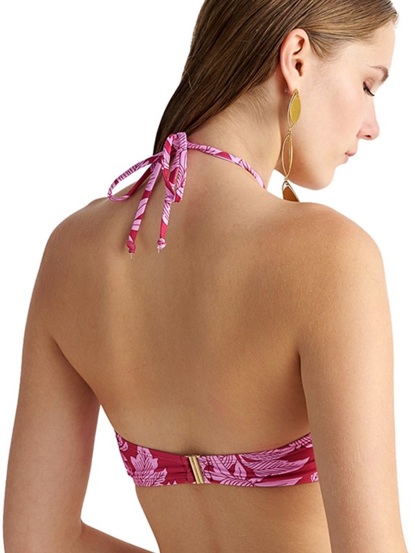 Μαγιό Strapless Top Blu4u Cup B 'COUTURE BLOOM' Μπορντώ/ροζ εμπριμέ - Image 2